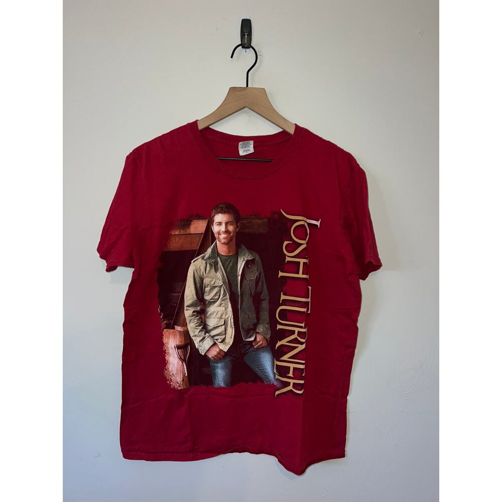 Womens Josh Turner Country Shirt Tour Concert Red Music Tee Women L Large